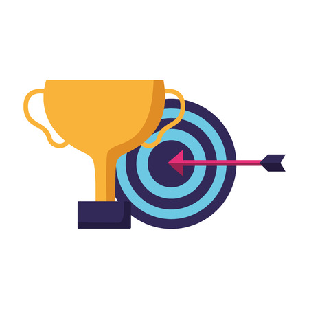 business trophy target arrow success vector illustrationのイラスト素材