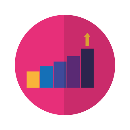 business financial chart growth arrow vector illustrationのイラスト素材