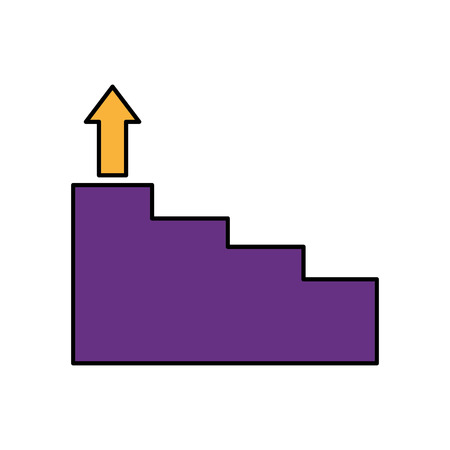 business stairs step arrow up vector illustrationのイラスト素材