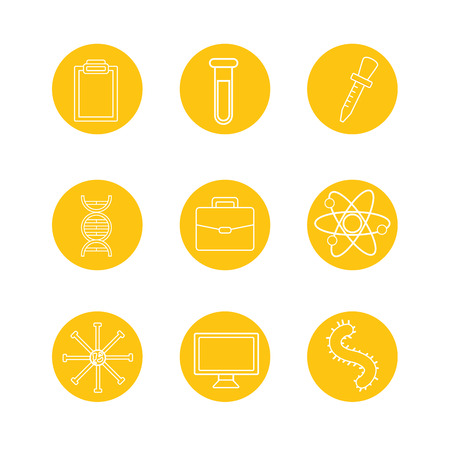 set of laboratory tool science vector illustrationのイラスト素材