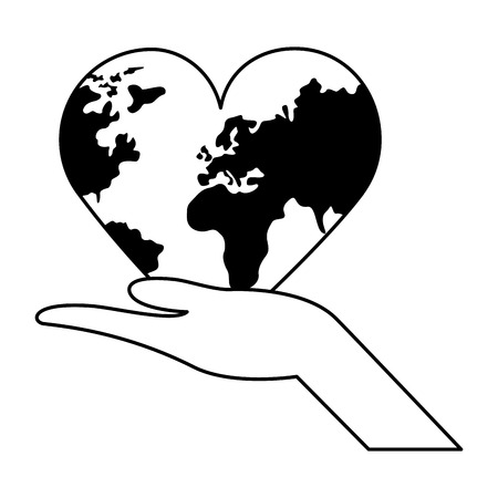hand holding heart shaped world health day vector illustrationのイラスト素材