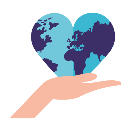 hand holding heart shaped world health day vector illustrationのイラスト素材