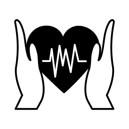 hands heart care world health day vector illustrationのイラスト素材
