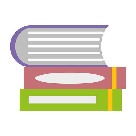 books stacked education on white background  vector illustrationのイラスト素材