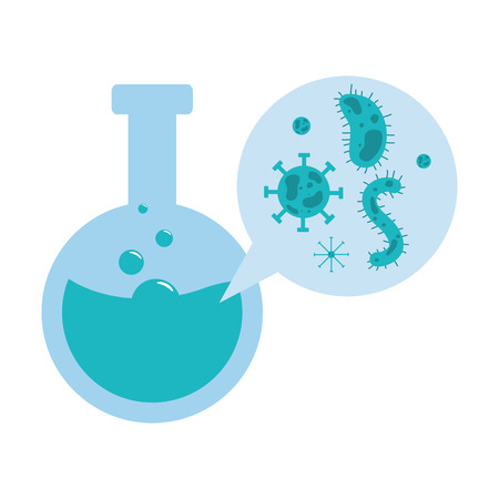 test tube virus cells science vector illustrationのイラスト素材