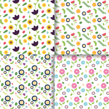 flowers decoration banner collection background vector illustrationのイラスト素材