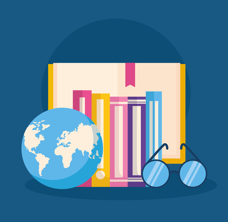 world book day stack of books vector illustrationのイラスト素材