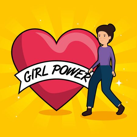 fashion woman with heart patch and message vector illustrationのイラスト素材