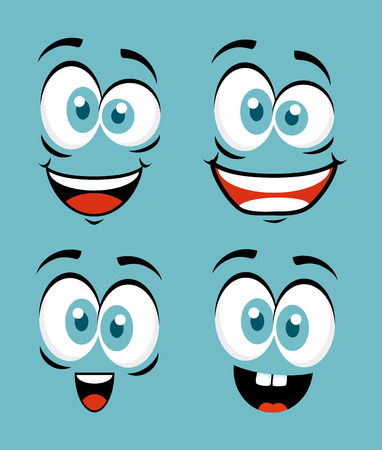 set funny faces to fools day celebrationのイラスト素材