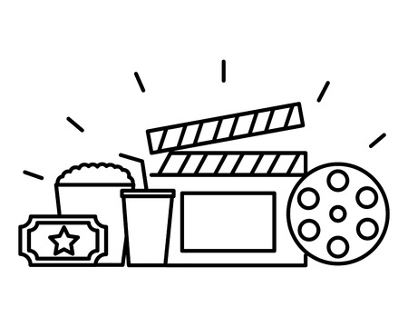 film set objects icon vector illustration designのイラスト素材