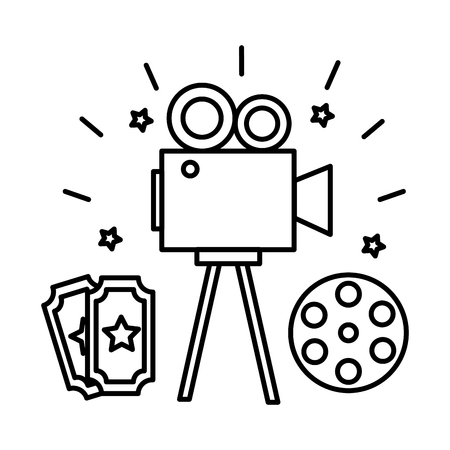 film set objects icon vector illustration designのイラスト素材