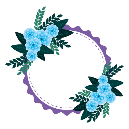 circular roses decoration icon vector illustration designのイラスト素材