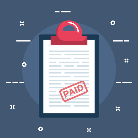 service tax report with invoice document vector illustrationのイラスト素材