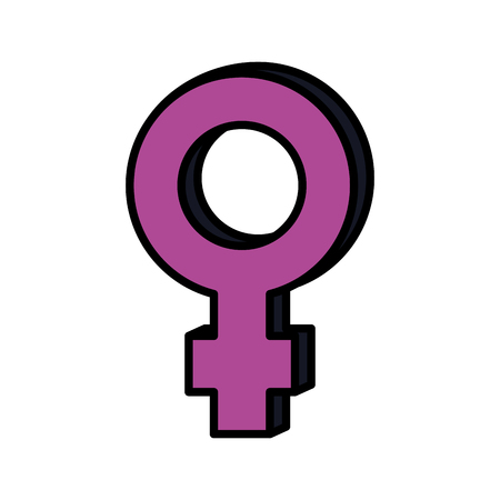female gender symbol icon vector illustration designのイラスト素材