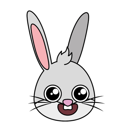 beautiful rabbit easter head character vector illustration designのイラスト素材