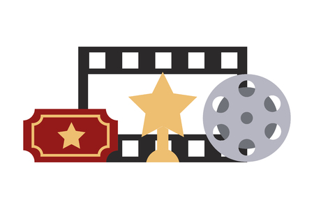 film set objects icon vector illustration designのイラスト素材