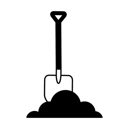 shovel construction isolated icon vector illustration designのイラスト素材
