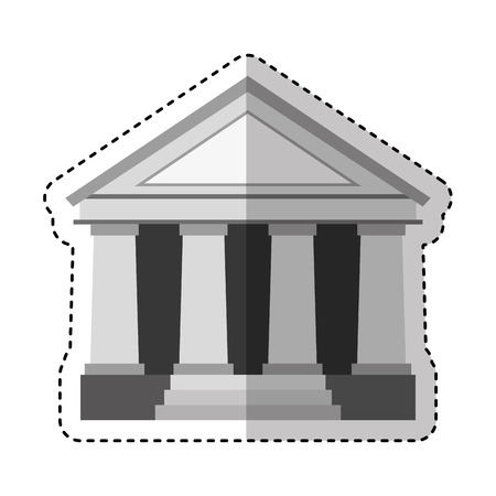 building roman columns icon vector illustration designのイラスト素材