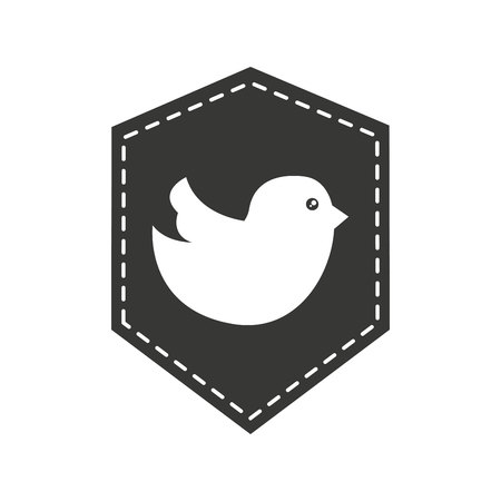 bird social media icon vector illustration designのイラスト素材
