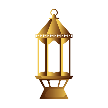 ramadan kareem golden lamp hanging vector illustration designのイラスト素材