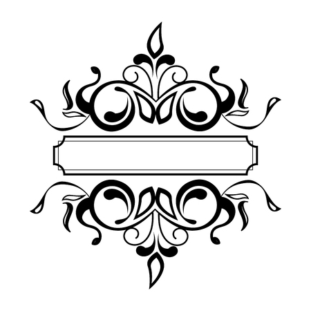 label victorian style icon vector illustration designのイラスト素材