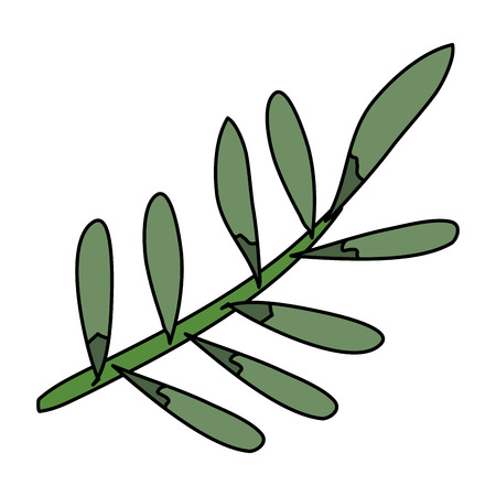 branch with leafs icon vector illustration designのイラスト素材