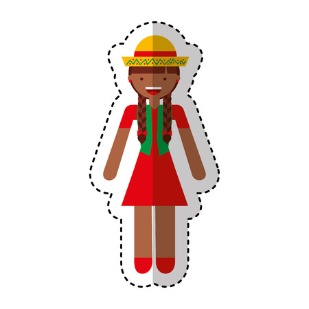peasant woman avatar character vector illustration designのイラスト素材