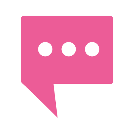 speech bubble message on white background vector illustrationのイラスト素材