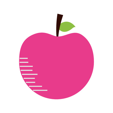 apple fresh fruit on white background vector illustration designのイラスト素材