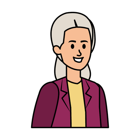 cute grandmother avatar character vector illustration designのイラスト素材