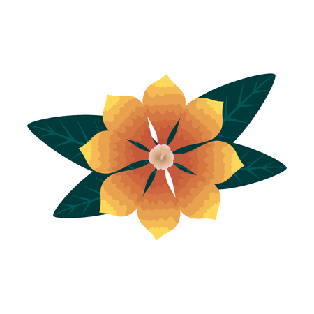 flower with leafs icon vector illustration designのイラスト素材