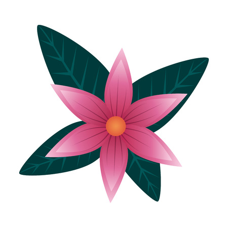 flower with leafs icon vector illustration designのイラスト素材