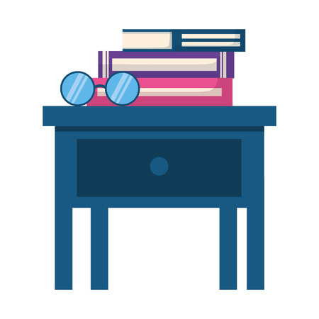 books on bedside table icon vector illustration designのイラスト素材