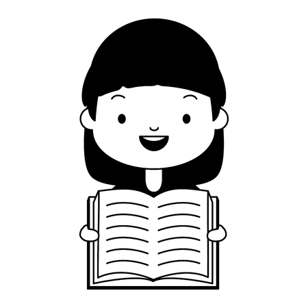 boy holding textbook - world book day vector illustrationのイラスト素材
