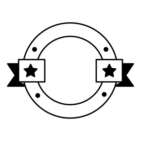 ribbon emblem isolated icon vector illustration designのイラスト素材