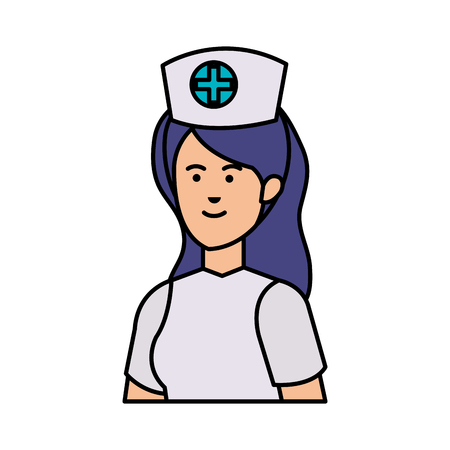 professional female nurse character vector illustration designのイラスト素材