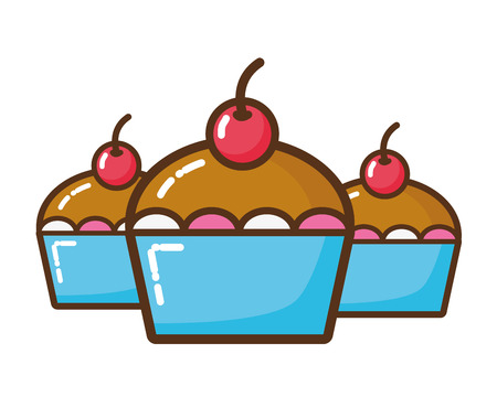 delicious cake isolated icon vector illustration designのイラスト素材
