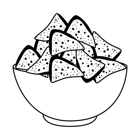 delicious nachos mexican food vector illustration designのイラスト素材