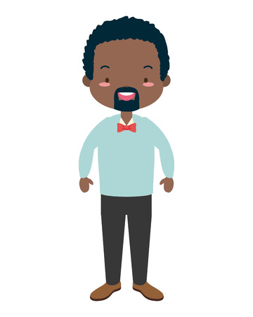 man character cartoon on white background vector illustration designのイラスト素材