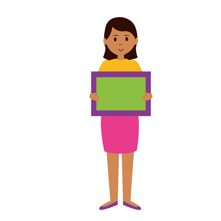 woman with blackboard teachers day vector illustrationのイラスト素材