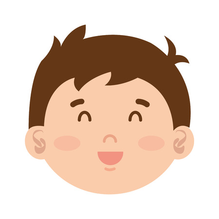 little boy kid character vector illustration designのイラスト素材