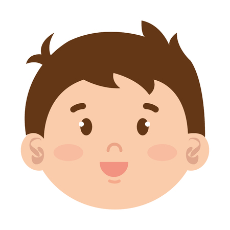 little boy kid character vector illustration designのイラスト素材