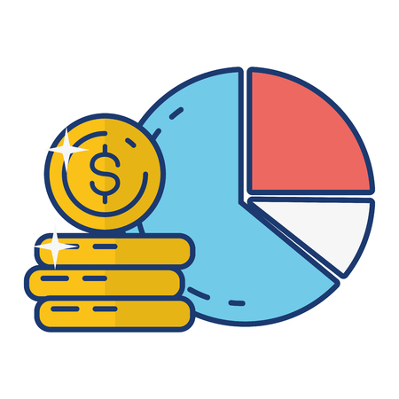 report diagram money online payment vector illustrationのイラスト素材