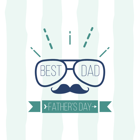 shirt necktie card happy fathers day vector illustrationのイラスト素材