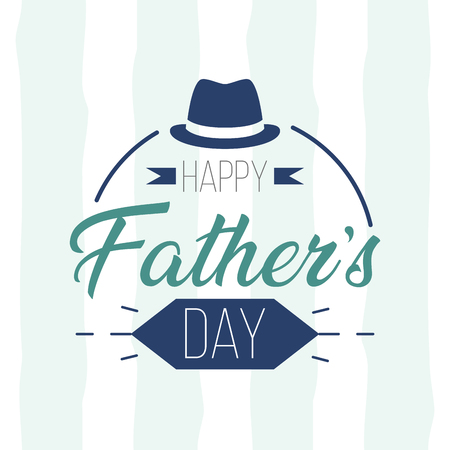 happy fathers day greeting card vector illustrationのイラスト素材