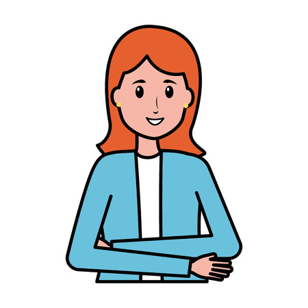 woman avatar person on white background vector illustrationのイラスト素材