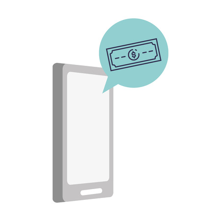 mobile banknote app online banking vector illustrationのイラスト素材