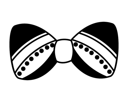 carnival bowtie decoration on white background vector illustrationのイラスト素材