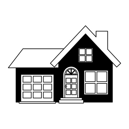 house facade exterior on white background vector illustration design vector illustration designのイラスト素材