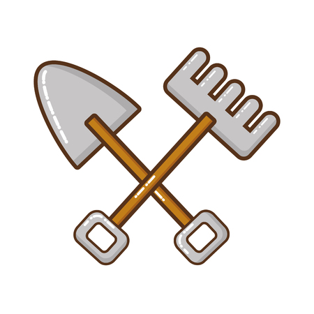 gardening tools isolated icon vector illustration designのイラスト素材
